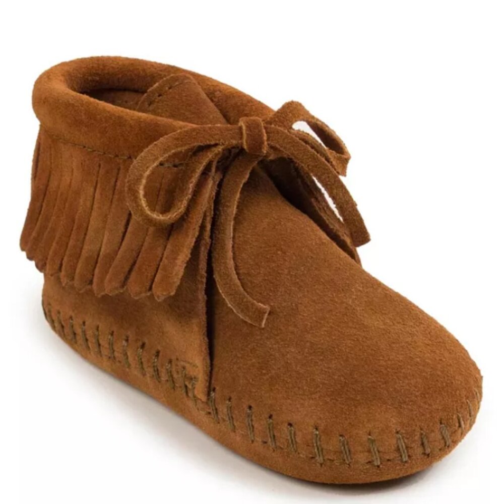Minnetonka Toddler Boys and Girls Suede Fringe Booties